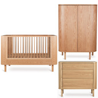 Natural Ash 70 x 140 cm, with 3 drawers