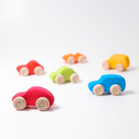 Grimms Colorful Wooden Cars, 6 pcs. Grimms Colorful Wooden Cars, 6 pcs.