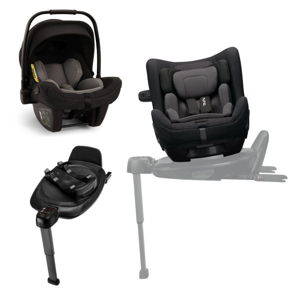 Nuna 3‑in‑1 Car Seat Set: PIPA Next Infant Seat, TODL Next Child Seat & Isofix Base
