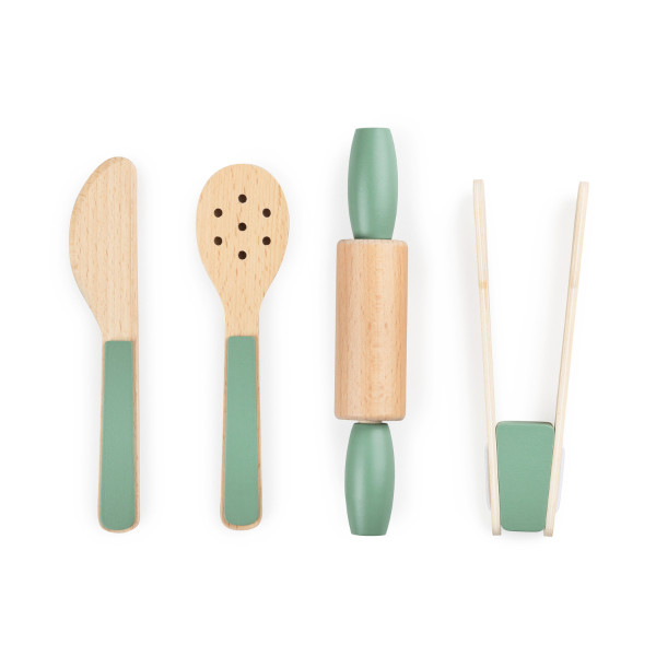 Sebra Wooden Kitchen Utensils Set, 100% FSC