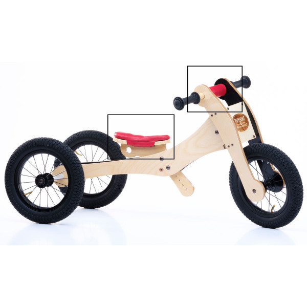 Trybike Sitz- und Kinnpolster für 4-in-1 Dreirad / Laufrad aus Holz
