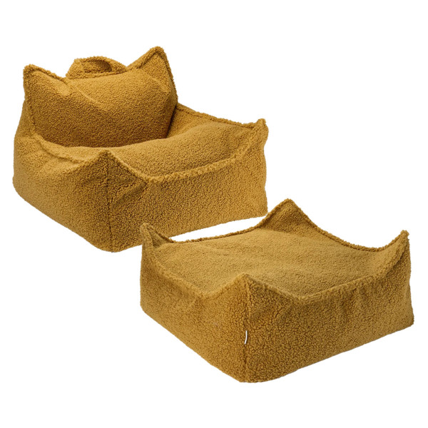 Wigiwama Beanbag Chair & Ottoman Square Bundle
