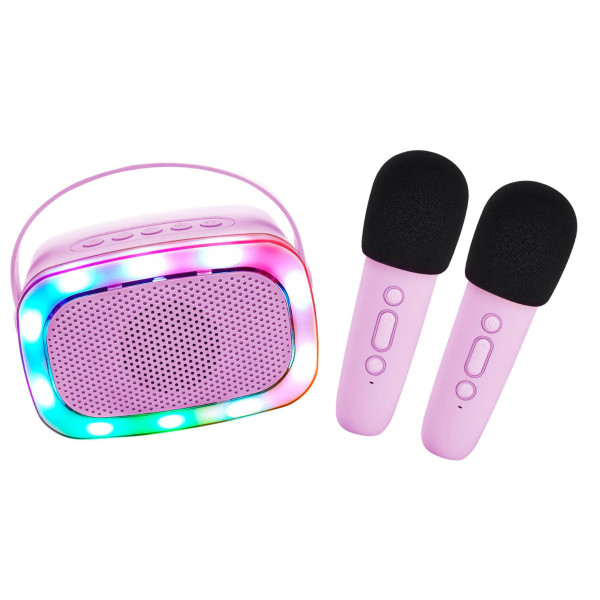 Lalarma Karaoke Music Box with Lights and 2 Wireless Microphones