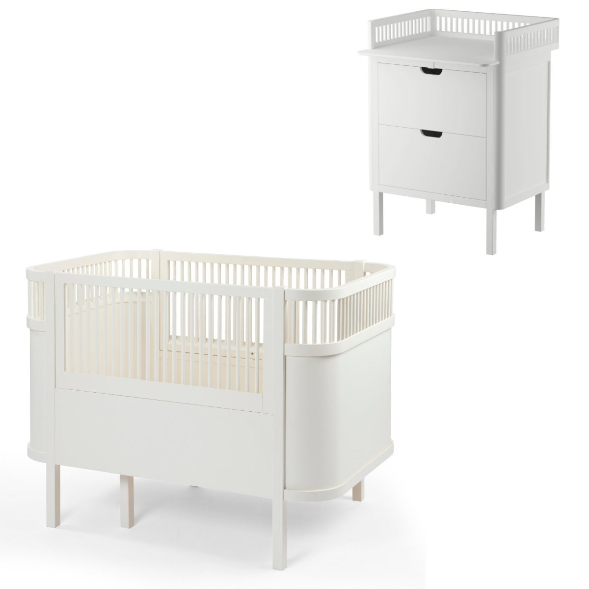 Sebra Babyzimmer L-Set Classic White Weiss Image