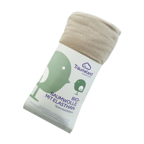 Träumeland Fitted Sheet Organic Cotton with Elastane 40 x 90 cm