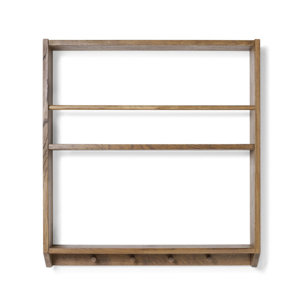 KAS Copenhagen Wall Shelf with Hooks Eli Oak
