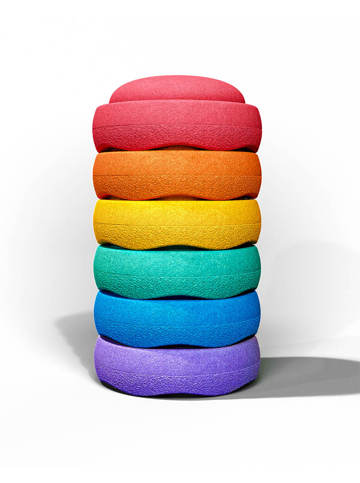 Stapelstein Rainbow Classic 6 Stk. Kindermaxx