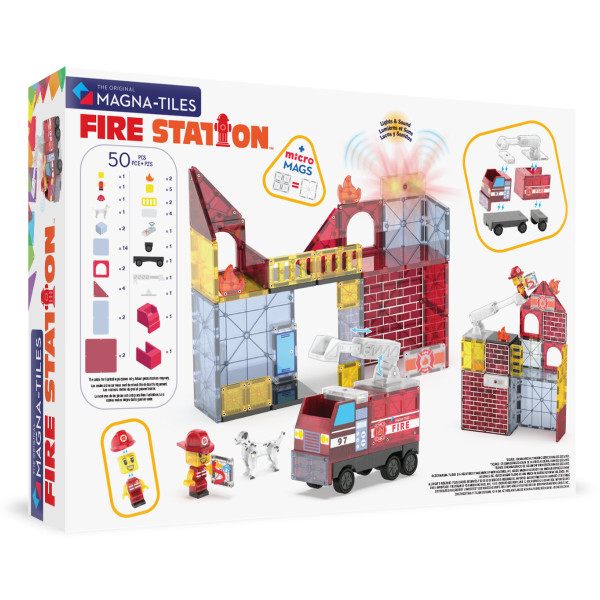 Magna-Tiles Fire Station – 50-Piece