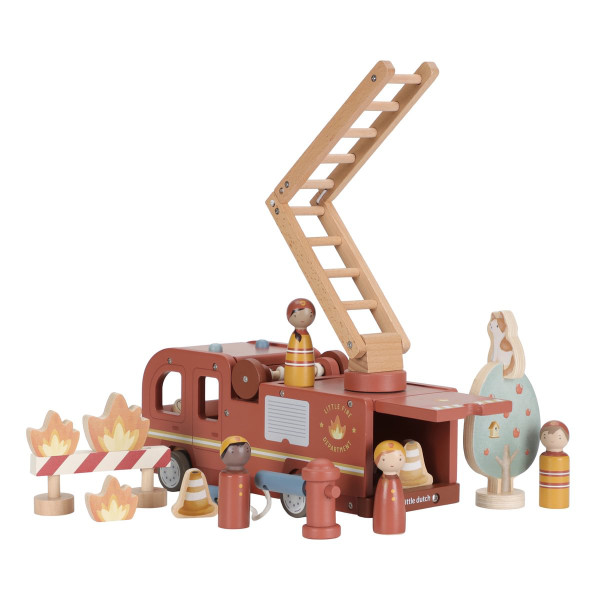 Little Dutch Feuerwehauto mit Zubehör aus FSC-Holz