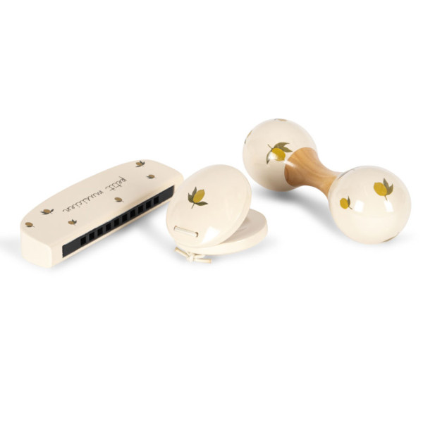 Konges Sløjd Wooden Music Set – incl. Harmonica, Maracas & Castanet