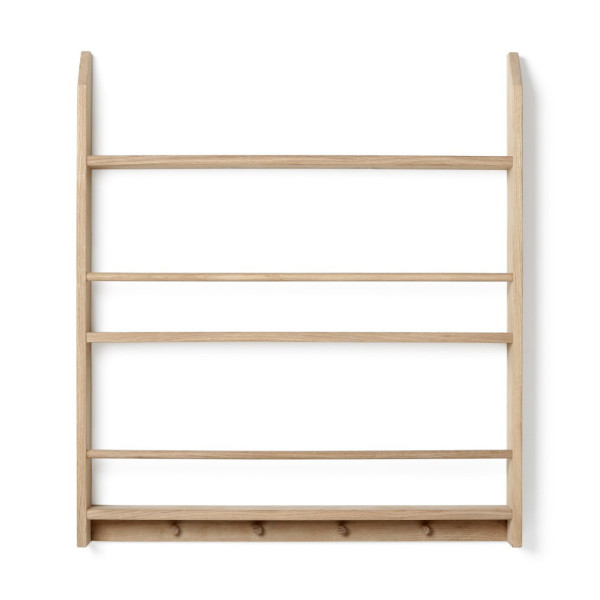 KAS Copenhagen Shelf with Hooks Eli Oak