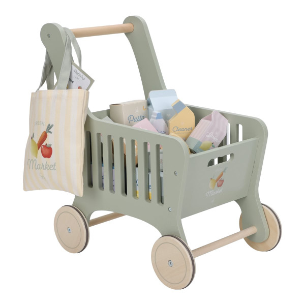 Little Dutch Wooden Shopping Cart FSC