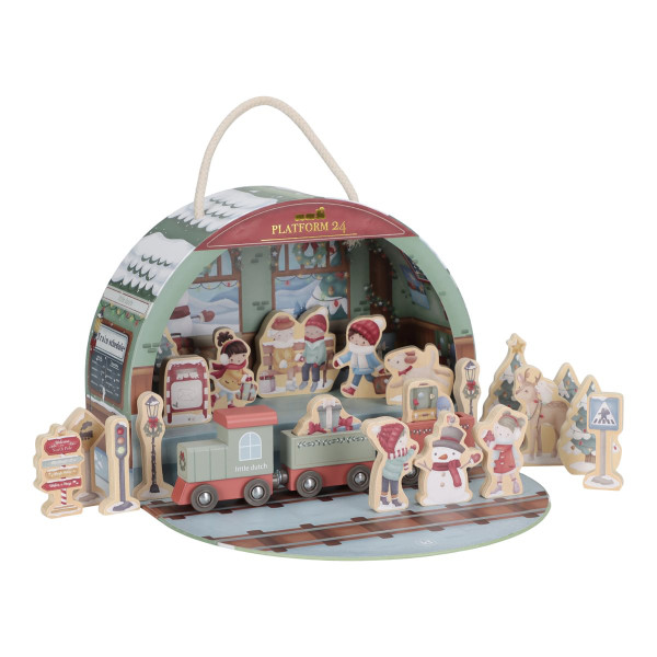 Little Dutch Adventskalender Zugstation aus FSC-Holz
