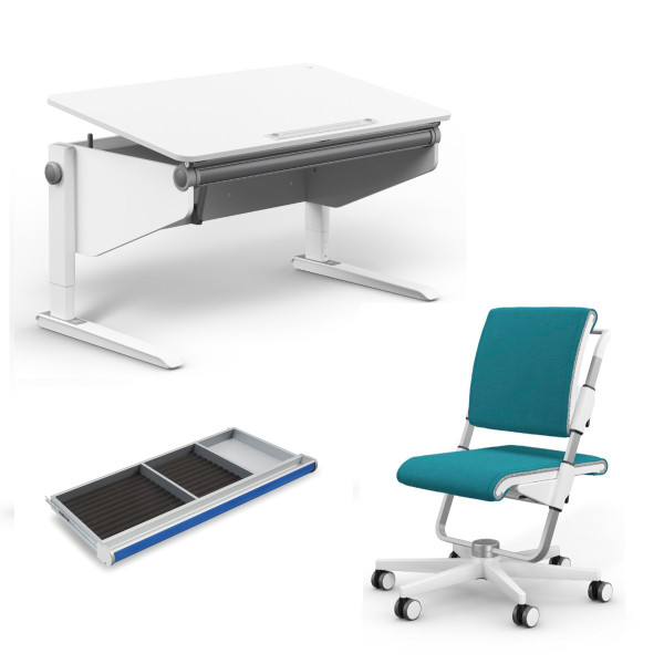 Moll Winner Desk 2025 Comfort + Scooter Desk Chair + Giant Drawer