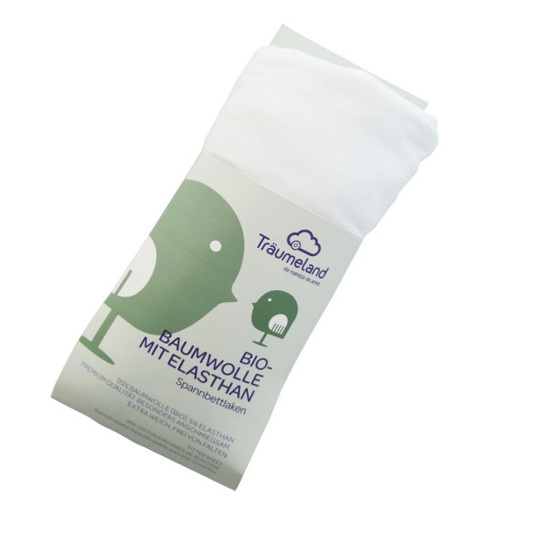 Träumeland Fitted Sheet Organic Cotton with Elastane 40 x 90 cm