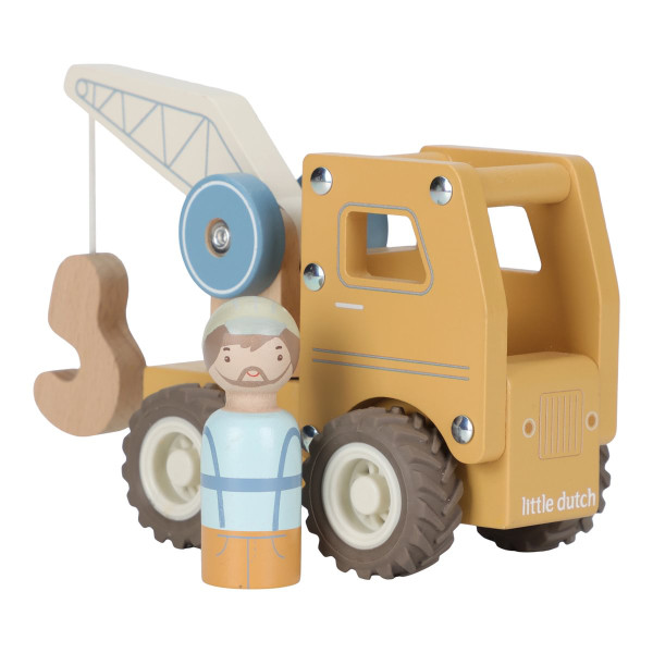 Little Dutch Crane Truck with Figure, FSC Wood