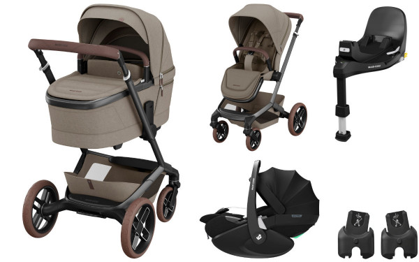 Maxi Cosi Fame Stroller Set 3-in-1 incl. Pebble 360 Pro2 i-Size Infant Car Seat + FamilyFix 360 Pro