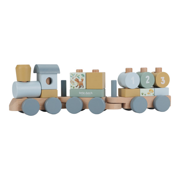 Little Dutch wooden train with building block FSC