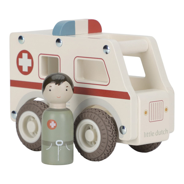 Little Dutch Krankenwagen mit Figur aus Holz FSC
