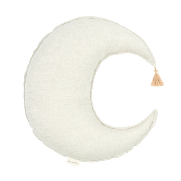 Nobodinoz Moon Cushion – Washed French Linen