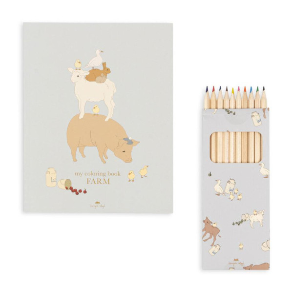 Konges Sløjd Coloring Book and Crayons