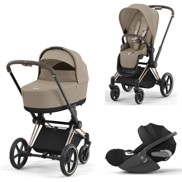 Cybex Priam Stroller, 3-in-1 Stroller Set incl. Cybex Cloud T i-Size Carseat