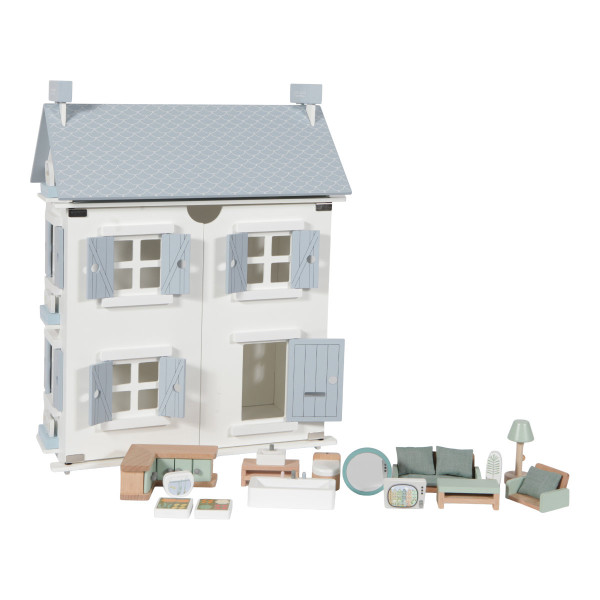 Little Dutch Dollhouse with Accessories, 20-Piece Set