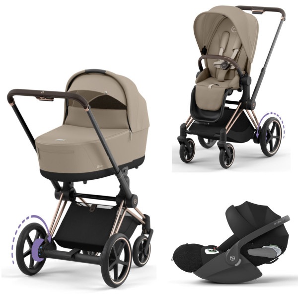 Cybex E-Priam Stroller Set 3 in 1 incl. Cybex Cloud T i-Size car seat