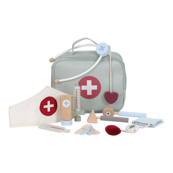 Little Dutch Doctor’s Set of Wood FSC and Fabric – 15 Pieces
