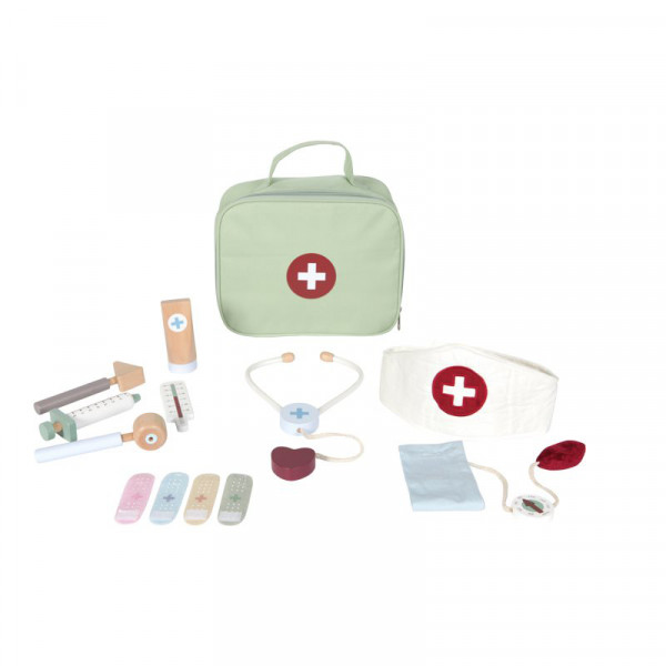 Little Dutch children's toy doctor's case / bag Set of wood and fabric 15 pcs