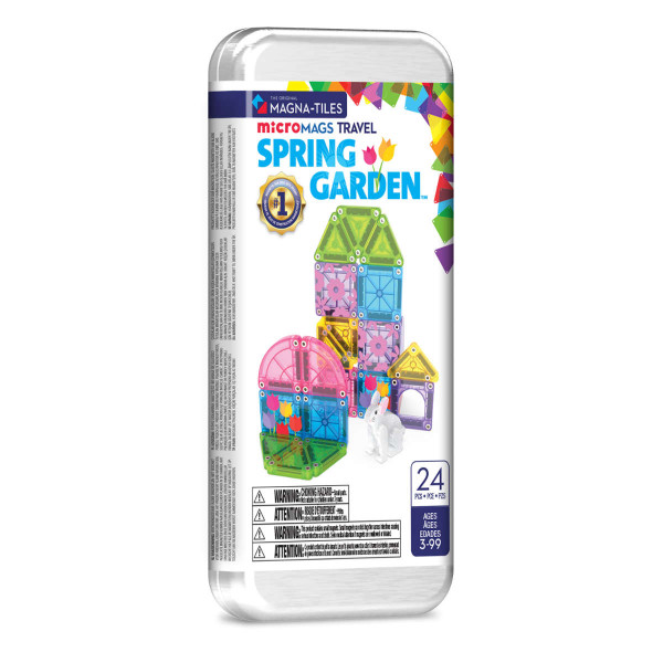 Magna-Tiles microMAGS Spring Garden Travel Set - 24 Pieces