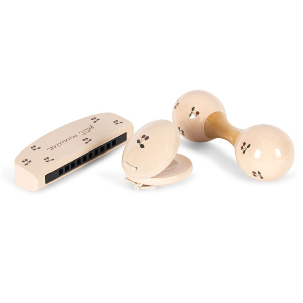 Konges Sløjd Wooden Music Set – incl. Harmonica, Maracas & Castanet