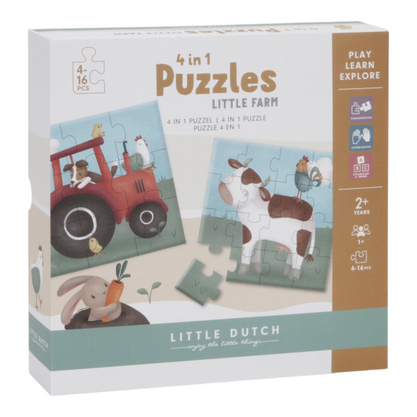 Little Dutch 4 in 1 Puzzle