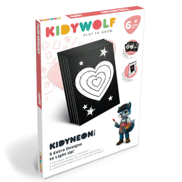 Kidywolf Nachfüllset für KIDYNEON Kreativboard