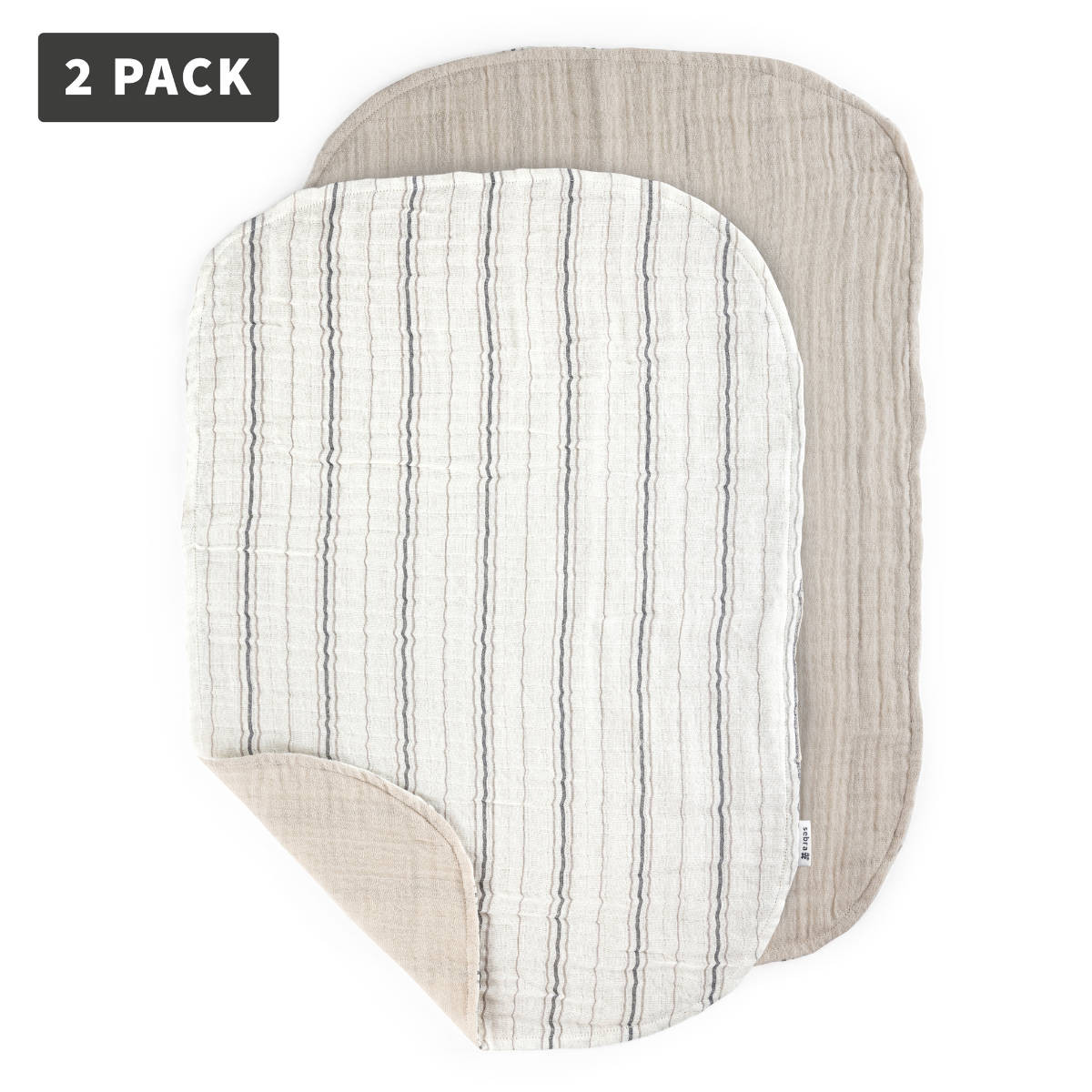 Sebra Musselin Wickelunterlage 6-lagig, 2er-Pack Stripe Image