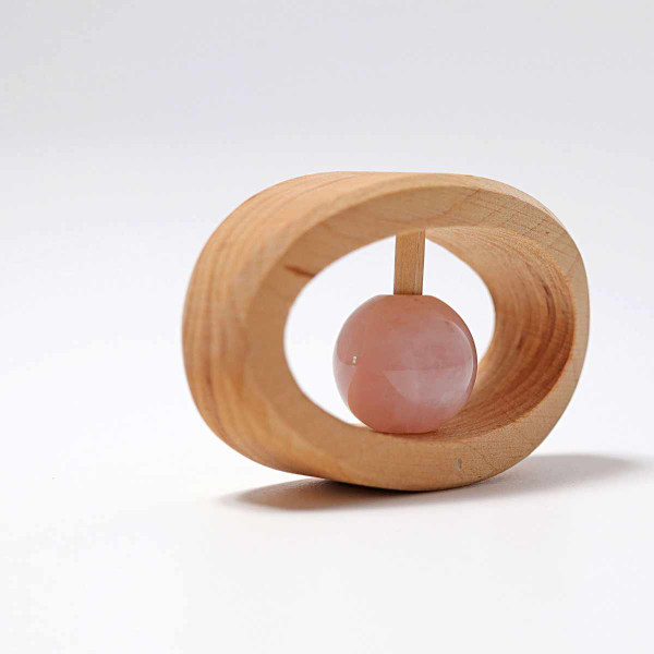 Grimms Rose Quartz Rattle