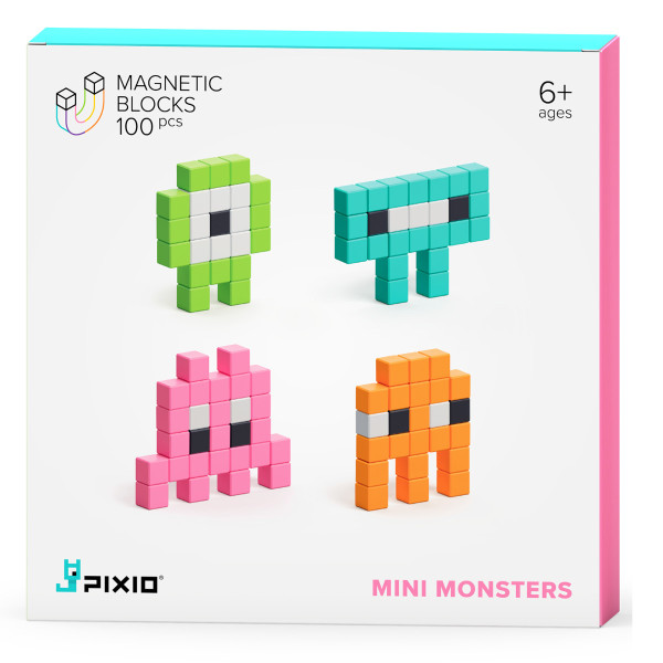 PIXIO Magnetic Building Blocks Mini Monsters 100 pcs