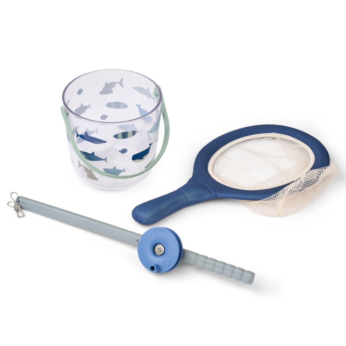 Liewood Cora Krabbenfang-Set mit Netz Shark / Dove blue