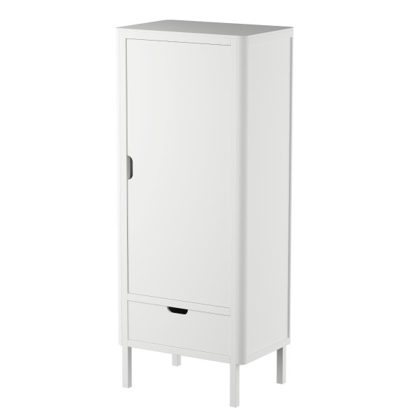 Sebra Wardrobe, one door, classic white