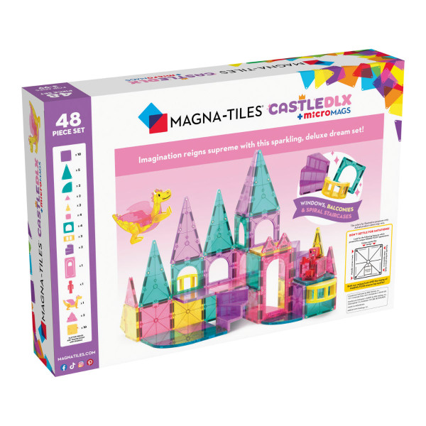 Magna-Tiles Schloss Deluxe + microMAGS – 48 Teile | Magischer