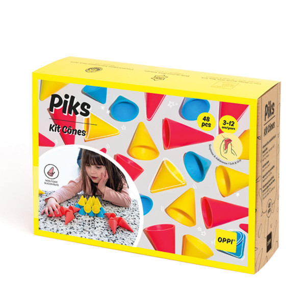 OPPI Piks Building and Balancing Game - 48 Pieces - Cone Kit