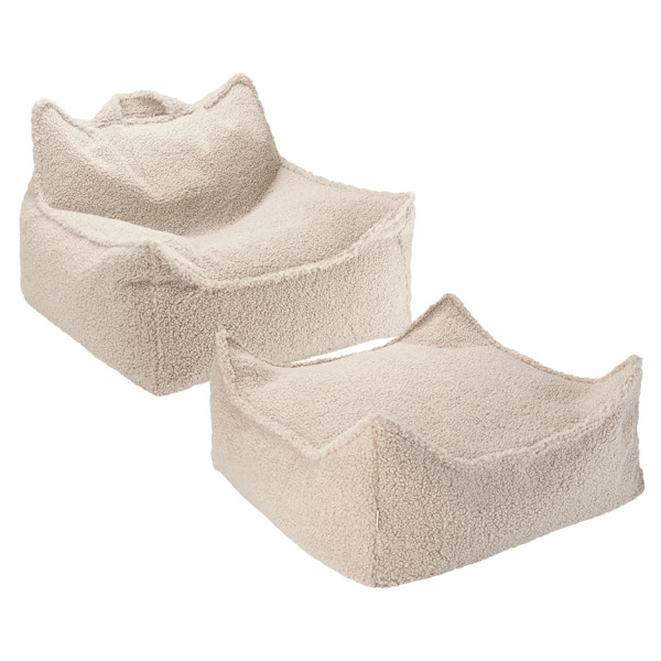 Wigiwama Beanbag Chair & Ottoman Square Bundle
