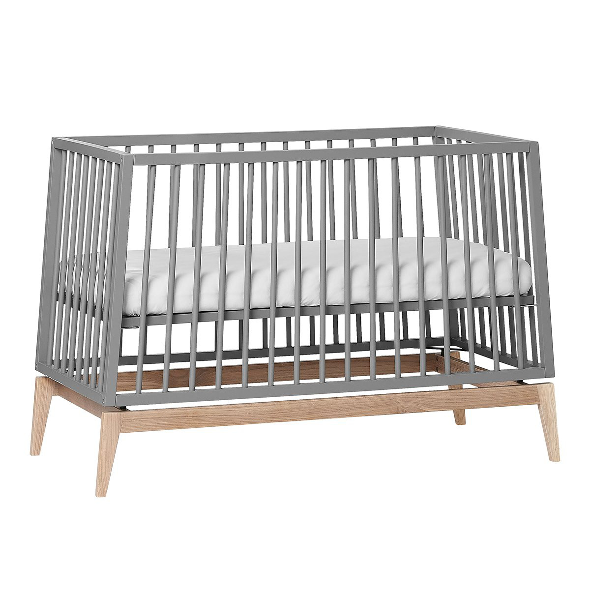 Leander Luna Babybett 120 x 60 cm Grau / Eiche Image