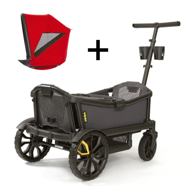 VEER Cruiser All-Terrain Duo foldable Handcart incl. Sun Canopy