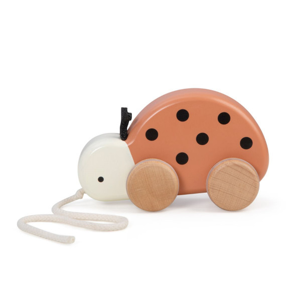 Sebra wooden pull-along animal, Luca the ladybug