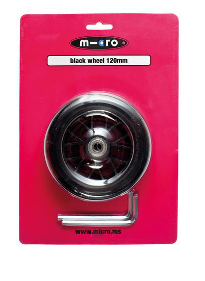 Micro Replacement Wheels, Black 120 mm for Maxi Micro & Micro Kickboard Compact