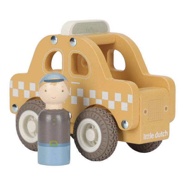 Little Dutch Taxi mit Figur aus Holz FSC