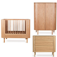 Natural Ash 70 x 110 cm, with 3 drawers