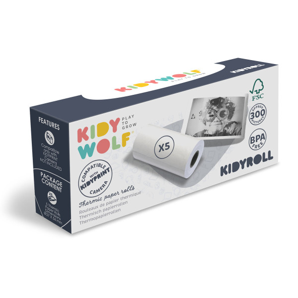 Kidywolf Kidyroll – Thermal Paper Rolls for Kidyprint
