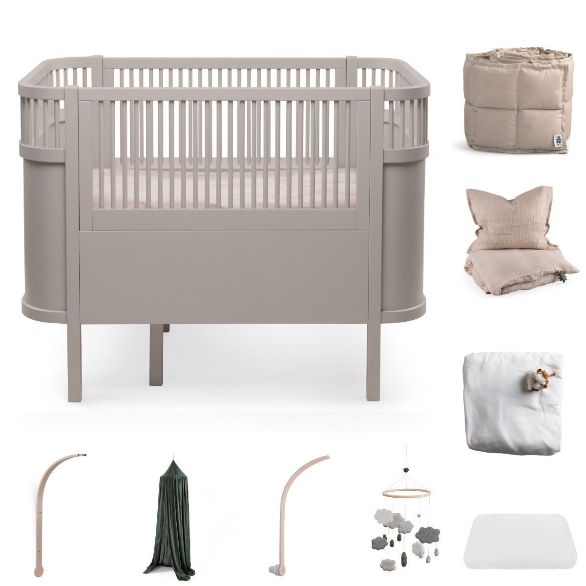 Sebra Baby & Juniorbett - All in One Set Jetty Beige